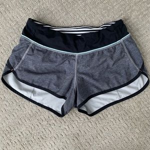 Grey lululemon running shorts, athletic shorts